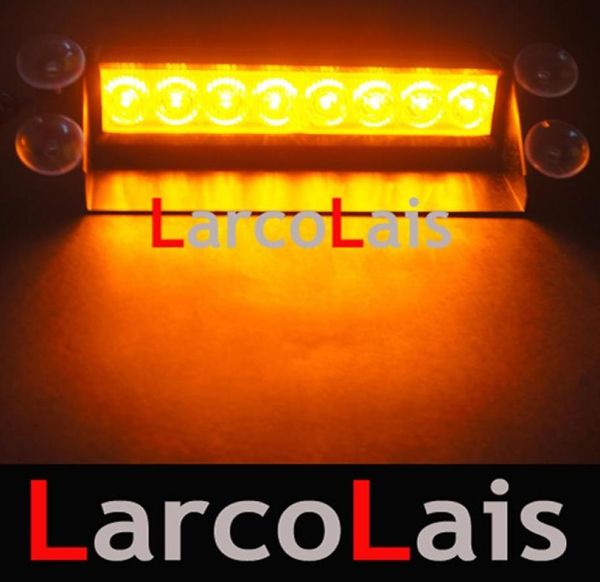 Ambre blanc 8 LED Flash stroboscopique avertissement EMS voiture camion lumière clignotant pompiers antibrouillard Lamp4716465