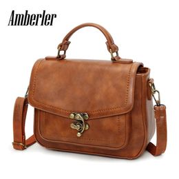 Amberler vrouwen schoudertas pu lederen kleine handtassen beroemde designer dames crossebody messenger tassen casual vrouwelijke reistas 240328