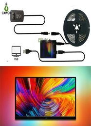 Ambilight TV Kit de tiras USB Dream Color LED Strip 1M 2M 3M 4M 5M RGB WS2812B Strip para TV PC Sn Backlight Lighting6397743
