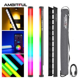 AMBITFUL A2 PRO A2pro 2500K 8500K RGB Tube lumineux couleur LED bâton vidéo avec contrôle de batterie au Lithium intégré par APP 231226
