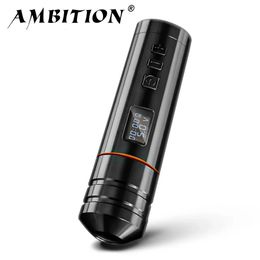 Ambition Blade Wireless Tattoo Pen Machine 5-12V 4.0mm Stroke Motor sin núcleo Suministro de tatuaje profesional para artista Body Art 240108