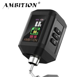 Ambition Korall batterie de tatouage sans fil 2200 mAh alimentation 2A Interface RCA pour Machine rotative câble TypeC charge rapide 240327