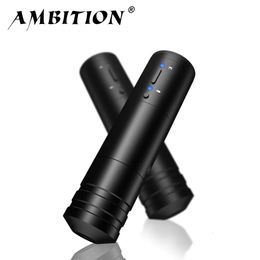 Ambition Ninja – stylo à tatouer portable sans fil, puissant moteur à courant continu sans noyau, batterie au Lithium de 2400 mAh, pour le corps de l'artiste 240108