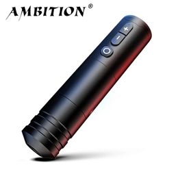 Ambition Ninja Professionele draadloze tattoo-penmachine 4 mm slag Krachtige kernloze DC-motor Digitaal display voor artiestenlichaam 231225