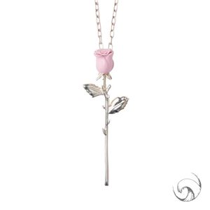 Collier d'embuscade Bijoux Ambuscade Rose Collier Rose Collier Rose Pendre Chaîne de pull pour femmes