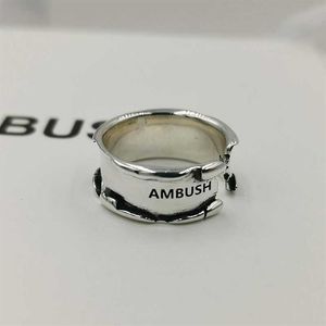 El anillo AMBUSH de plata de ley s925 se utiliza como un pequeño regalo de marca industrial para hombres y mujeres en el día de San Valentín 221011218D