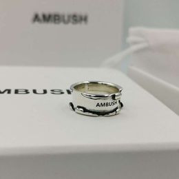 Hinderlagen Rings Ambush Ring Industrial High Grade Silver Ornament Ring For Men Women's Fashion Open Ring