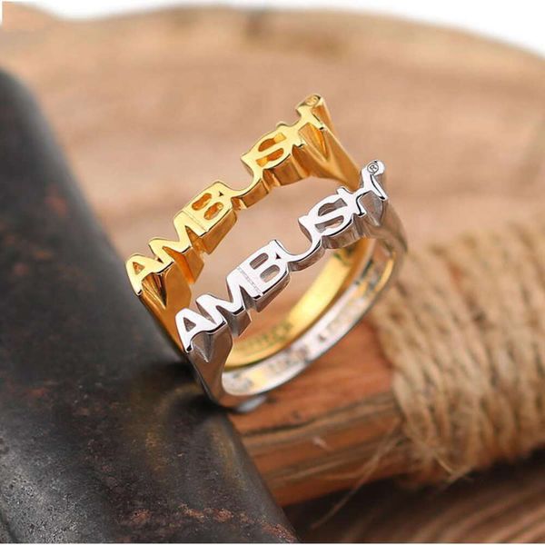 ambush rings Anillo Moda Personalizado Hombre Mujer Minimalista Diseño Único Red de Moda Rojo Plata de Ley S925