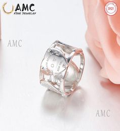 Amc Paar Bruiloft Klassieke Brede Ring Heren Sterling Zilver S925 Dames Ringen Groothandel Productos De Alta Calidad7751467