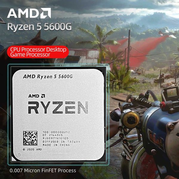 AMD – nouveau processeur de jeu Ryzen 5 5600G R5 5600G, processeur AM4, 3.9GHz, Six cœurs, douze threads, 65W DDR4, accessoires de bureau
