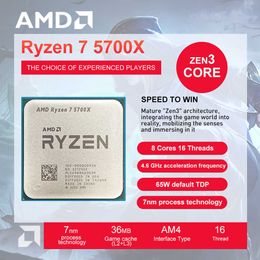 AMD NIEUW RYZEN 7 5700X R7 5700X 3.4 GHz acht-core 16-thread CPU-processor 7nm Socket AM4 Desktop Gamer Processor-accessoires
