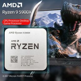 AMD nouveau Ryzen 9 5900X 3.7 GHz 12 cœurs 24 fils processeur d'unité centrale AM4 Gamer R9 5900X CPU pièces accessoires 7NM 64M 100-000000061