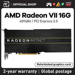 AMD Radeon JIESHUO VII 16 go GPU graphique minier dédié 4096 bits GDDR6X PCI-E 3.0 mi50 16g KAS et autre ordinateur de bureau