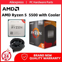 AMD Ryzen 5 5500 avec refroidisseur, Version Novo R5 5500, tout nouveau Socket AM4 65W, processeur de bureau