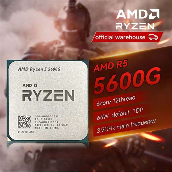 AMD Ryzen 5 5600G Vega 7 nuevo R5 5600G 3,9 GHz placa de vídeo CPU procesador gráficos integrados Chips Socket AM4