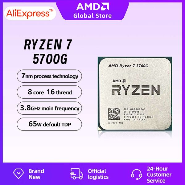 AMD Ryzen 7 5700G CPU Chip Novo Vega 8 R7 5700G procesador nuevo escritorio 8 núcleos 16 hilos gráficos integrados envío gratis