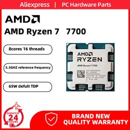 AMD Ryzen 7 7700 CPU de jeu R7 7700 8 cœurs 16 threads processeur d'unité centrale 5NM L3 = 32 M 100-000000592 Socket AM5 Tary nouveau
