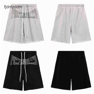 Ameesan Casual Shorts Hoge Versie Paarse unisex sportbroek los passend rechte been capris zomer