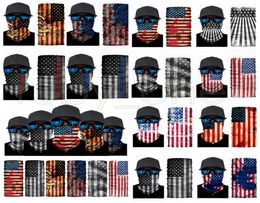 America Flag Printing Headband Bandanas Protective Mask Necklerchief Magic Cycling Bandana Headwear HeadScarf Party Masks Leveringen 3315058