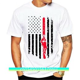 Drapeau américain T-shirt hommes drôle plongée sous-marine drapeau chemise je descends plongée hauts t-shirts pour adulte rétro rayé t-shirt père t-shirts 220702