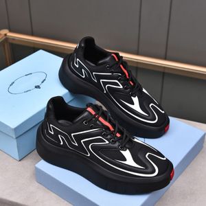 America's cup Heren Platform sneaker Stof Nylon mesh leren schoenen trouwjurk trainers lage wandelschoenen dikke zolen rubber maat 38-45Box