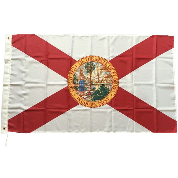 Drapeau américain 3x5ft Floride États-Unis drapeaux d'état de la Floride 5x3 polyester de qualité supérieure imprimé nouvelle bannière de drapeau américain