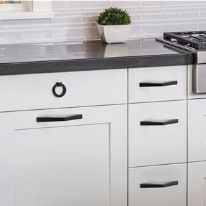 Amerikaanse aluminium legering zwarte meubels handvat keukendeur trekkast kledingkast lade kast moderne eenvoudige t bar metalen knop