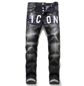 Amerikaanse en Europese Men039S Jeans Brandnaam strakke jeans zwarte broek met knoppen Special S6691820