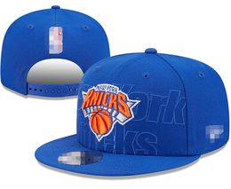 American Basketball "Knicks" Snapback Hats 32 équipes Luxury Designer Finals Champions Locker Casquette Sports Hat Strapback Snap Back Adjustable Cap A4