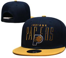 American Basketball "Pacers" Snapback Hats 32 Teams Luxury Designer Finales Champions Vermeur Casquette Sports Hat Strapback Snap Back Adjustable Cap A10