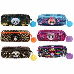 American Big Eyes Fashion Sequin Unicorn Flower Panther Ghost Ghost Cat Panda Cartoon Animal Pen Sac de rangement de rangement