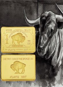 Bison American Commémorative Coin Goldplated Square Commémorative Coin College Craft Gift4282563