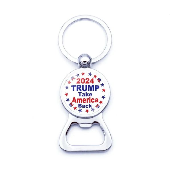 American Bottle Opender Election Metal Key Ring Pendant USA 2024 Trump Bière ouvre-bières 0410