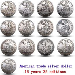Jeu de pièces américaines 1873-1885 -p-s-cc 25 pièces copie coin328b