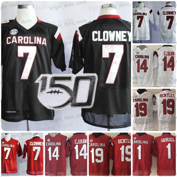 American College Football Wear 1 Deebo Samuel South Football Jersey 7 Jadeveon Clowney 21 Marcus Lattimore 19 Jake Bentley Mens NCAA College Stitched Jerseys 150TH