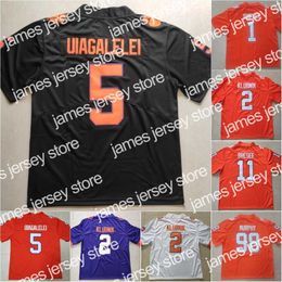 Vêtements de football universitaire américain # 1 Will Shipley # 2 Cade Klubnik College # 5 D.J. Uiagalelei #9 Travis Etienne Jr. #16 Trevor Lawrence #4 Deshaun Watson #11 Bryan Bresee