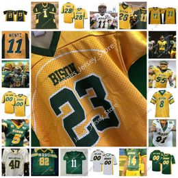 American College Football Wear 11 Carson Wentz Jersey 2022 NCAA NDSU North Dakota State Bison Football cousu 17 Raja Nelson 19 Jake Lippe Jalen Bussey Tamerik Will