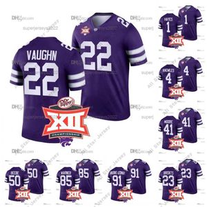 American College Football Wear 2022 Big 12 Football Champions Kansas State Wildcats 9 Adrian Martinez NCAA College Football Jersey 18 Will Howard 22 Deuce Vaughn 23 J