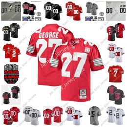 American College Football Wear 2022 NCAA Ohio State Buckeyes op maat gemaakte universiteitsvoetbaljersey Justin Hilliard 3 Teradja Mitchell 3 Demario McCall 39 Cody Sim