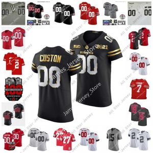 American College Football Wear 2022 NCAA Ohio State Buckeyes Custom Stitched College Football Jersey 1 Justin Fields Jeffrey Okudah 21 Parris Campbell Jr. 25 Mike We