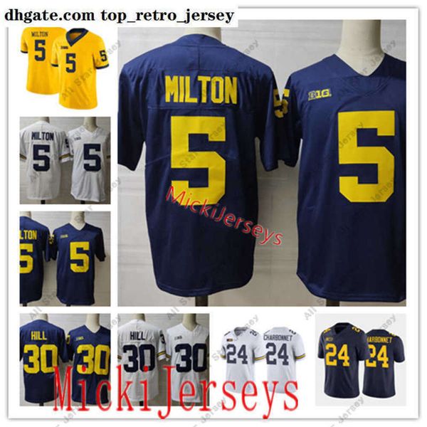 American College Football Wear 2022 NCAA Custom Michigan Wolverines Maillot de football cousu Benny Friedmane Lano Hill 2 Charles Woodson Jersey 4 Jim Harbaugh 5 Jab