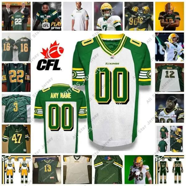 American College Football Wear 2024 Custom CFL Edmonton Elks Jersey de fútbol cosido 11 Shai Ross 4 Tevaun Smith 88 Jalen Tolliver 83 Da H High igh