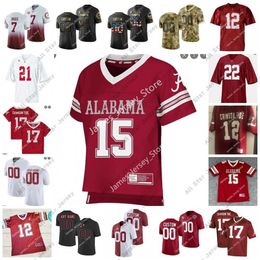 American College Football Wear Alabama Crimson Tide gestikte voetbaljersey Seth McLaughlin Robbie Ouzts Tyler Harrell Jaylen Moody Will Reichard Jeremiah Alexa