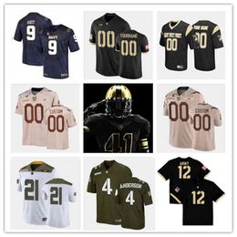 American College Football Wear American College Football Wear 2022 NCAA Custom Army Black Knights genaaid college voetbaljersey 8 Kelvin Hopkins Jr. Jersey 15 RY