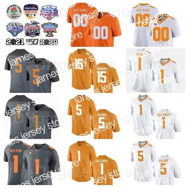 Ropa de fútbol americano universitario Chen37 Fútbol NCAA Tennessee Volunteers College 1 Jason Witten Jersey Jalen Hurd Marquez 15 Jauan Jennings 27 Al Wilson 5 Joshua Pal