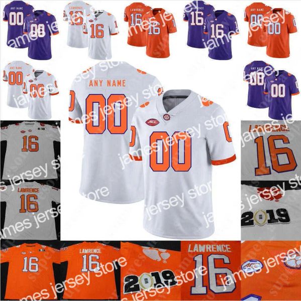 Ropa de fútbol americano universitario Clemson Tigers Jersey Dwight Clark 11 Anthony Simmons 3 Vic Beasley 20 Donnell Woolford 4 Steve Fuller 99 Cle