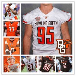 American College Football Wear College 2021 Bowling Green BGSU Football Jersey Grant Loy Bryson Denley Quintin Morris Kholbe Coleman Elijah