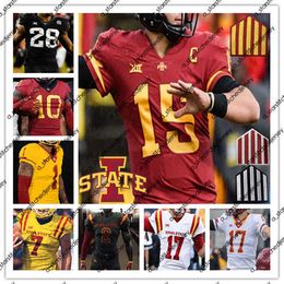 American College Football Wear College 2021 Iowa State Cyclones Maillot de football ISU Brock Purdy Dylan Soehner Breece Hall Jake Hummel Xavier Hutchinson Mike Rose Nw