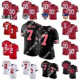 American College Football Wear College Custom Ohio State Buckeyes Maillot de football 33 Jack Sawyer 3 Quinn Ewers 7 C.J. Stroud 5 Garrett