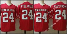 American College Football Wear College Heren Teen Wolf Beacon Hills Lacrosse voetbalshirt #24 Stiles Stilinski Film genaaid voetbaljerseys